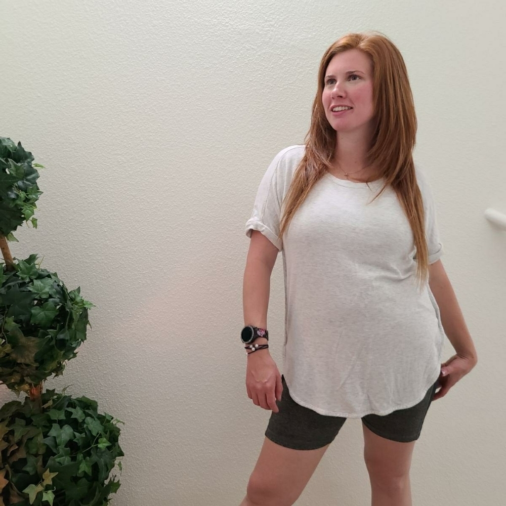 Matty M Comfortable Light Gray Top - Picture 9 of 10